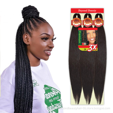 ombre 26 Inch Prestretched Braiding Hair high quality Synthetic Braiding Hair Bulk Jumbo pre-stretched braiding hair